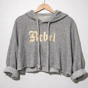 REBEL 1 of a Kind Cropped Hoodie One Size
